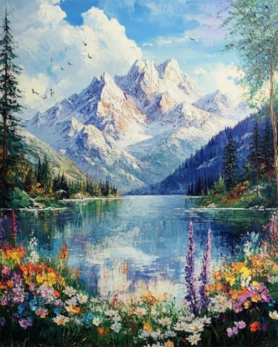 AYAOYANGGO Diy-Sticksets Mit Perlen Schneebergseelandschaft Perlenstickerei-Set Für Erwachsene,Nadelspitze,Wandteppich Diy Seed Bead Embroidery Kits 9CT 60x80cm AYAOYANGGO Diy-Sticksets Mit Perlen Schneebergseelandschaft Perlenstickerei-Set Für Erwachsene,Nadelspitze,Wandteppich Diy Seed Bead Embroidery Kits 9CT 60x80cm von AYAOYANGGO