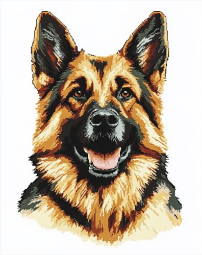 AYAOYANGGO Hund Tier Häkelnadel Set Cartoon-Deutscher Schäferhund Diy-Knüpfteppich-Set, Kreuzstich-Stickerei-Sets, Handarbeit, Heimdekoration 23x35in AYAOYANGGO Hund Tier Häkelnadel Set Cartoon-Deutscher Schäferhund Diy-Knüpfteppich-Set, Kreuzstich-Stickerei-Sets, Handarbeit, Heimdekoration 23x35in von AYAOYANGGO
