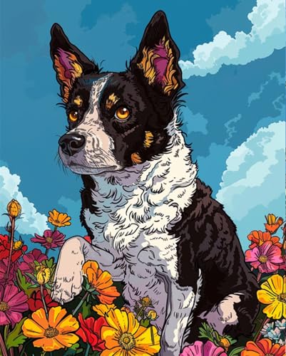 AYAOYANGGO Hund Tier Knüpfteppich Cartoon Border Collie Diy-Teppich-Set Für Erwachsene Und Kinder, Kreuzstich-Sets, Teppiche-Handarbeit Für Anfänger, Heimdekoration 33x45in AYAOYANGGO Hund Tier Knüpfteppich Cartoon Border Collie Diy-Teppich-Set Für Erwachsene Und Kinder, Kreuzstich-Sets, Teppiche-Handarbeit Für Anfänger, Heimdekoration 33x45in von AYAOYANGGO