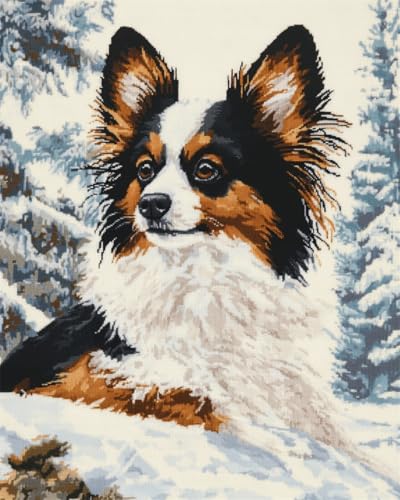 AYAOYANGGO Hund Tier Knüpfteppich Fantasie-Papillon Knüpfsets Für Teppiche Für Erwachsene Und Anfänger, Diy-Fußmatte, Teppich-Set, Wandteppich, Geschenk, Heimdekoration 21x29in AYAOYANGGO Hund Tier Knüpfteppich Fantasie-Papillon Knüpfsets Für Teppiche Für Erwachsene Und Anfänger, Diy-Fußmatte, Teppich-Set, Wandteppich, Geschenk, Heimdekoration 21x29in von AYAOYANGGO