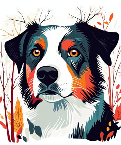 AYAOYANGGO Hund Tier Knüpfteppich Set Vorgedruckt Farbiger Border Collie Knüpfteppich-Sets Für Erwachsene, Vorgedruckte Leinwand, Teppich-Bastelarbeiten Für Anfänger, Heimdekoration 33x45in AYAOYANGGO Hund Tier Knüpfteppich Set Vorgedruckt Farbiger Border Collie Knüpfteppich-Sets Für Erwachsene, Vorgedruckte Leinwand, Teppich-Bastelarbeiten Für Anfänger, Heimdekoration 33x45in von AYAOYANGGO