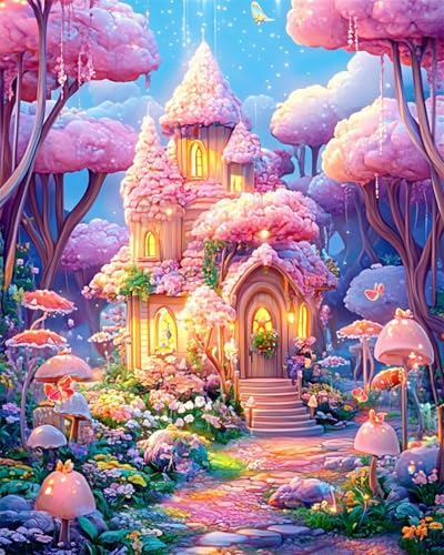 AYAOYANGGO Kreuzstich Set Fantasy Märchen Cottage Diy-Kreuzstich-Sets Für Erwachsene Mit Nadeln,Scheren-Einfädler,Vordruck Für Die Wanddekoration Zu Hause 11CT 40x50cm AYAOYANGGO Kreuzstich Set Fantasy Märchen Cottage Diy-Kreuzstich-Sets Für Erwachsene Mit Nadeln,Scheren-Einfädler,Vordruck Für Die Wanddekoration Zu Hause 11CT 40x50cm von AYAOYANGGO