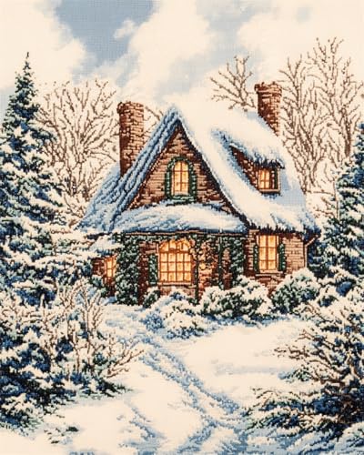 AYAOYANGGO Kreuzstich Set Schneehüttenlandschaft Kreuzstich-Set Für Erwachsene Und Anfänger,Diy-Stickerei-Sets Als Geschenk Für Die Heimdekoration 11CT 40x50cm AYAOYANGGO Kreuzstich Set Schneehüttenlandschaft Kreuzstich-Set Für Erwachsene Und Anfänger,Diy-Stickerei-Sets Als Geschenk Für Die Heimdekoration 11CT 40x50cm von AYAOYANGGO