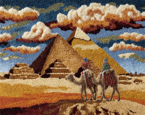 AYAOYANGGO Landschaft Häkelnadel Setwüstenpyramiden Diy-Knüpfteppich-Set,Kreuzstich-Stickerei-Sets,Handarbeit,Heimdekoration 23x35in AYAOYANGGO Landschaft Häkelnadel Setwüstenpyramiden Diy-Knüpfteppich-Set,Kreuzstich-Stickerei-Sets,Handarbeit,Heimdekoration 23x35in von AYAOYANGGO