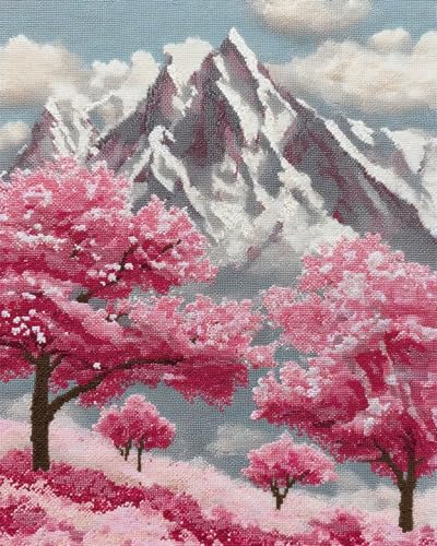 AYAOYANGGO Landschaft Knüpfsternschneeberg Und Blühende Bäume Diy-Teppich-Set Mit Bedruckter Leinwand,Bodenmatte,Häkelgarn,Sticknadel,Knüpfteppich,Wandteppich Für Die Heimdekoration 23x35in AYAOYANGGO Landschaft Knüpfsternschneeberg Und Blühende Bäume Diy-Teppich-Set Mit Bedruckter Leinwand,Bodenmatte,Häkelgarn,Sticknadel,Knüpfteppich,Wandteppich Für Die Heimdekoration 23x35in von AYAOYANGGO