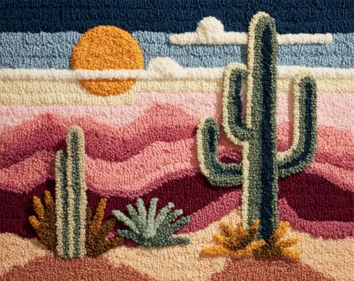 AYAOYANGGO Landschaft Knüpfteppichwüstenkaktus Knüpfsets Für Teppiche Für Erwachsene Und Anfänger,Diy-Fußmatte,Teppich-Set,Wandteppich,Geschenk,Heimdekoration 33x45in AYAOYANGGO Landschaft Knüpfteppichwüstenkaktus Knüpfsets Für Teppiche Für Erwachsene Und Anfänger,Diy-Fußmatte,Teppich-Set,Wandteppich,Geschenk,Heimdekoration 33x45in von AYAOYANGGO