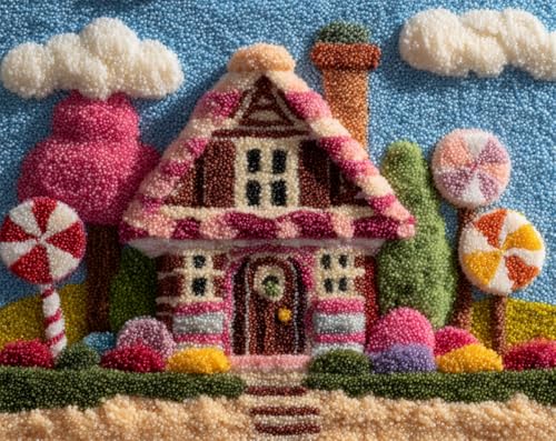 AYAOYANGGO Landschaft Latch Hook Rug Kitcartoon-Süßigkeitenhaus Knüpfteppich-Sets Für Erwachsene,Teppich-Stickerei-Set,Diy-Handarbeit,Sofakissen 33x45in AYAOYANGGO Landschaft Latch Hook Rug Kitcartoon-Süßigkeitenhaus Knüpfteppich-Sets Für Erwachsene,Teppich-Stickerei-Set,Diy-Handarbeit,Sofakissen 33x45in von AYAOYANGGO