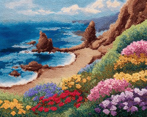 AYAOYANGGO Landschaft Latch Hook Rug Kitklippe Am Meer Knüpfteppich-Sets Für Erwachsene,Teppich-Stickerei-Set,Diy-Handarbeit,Sofakissen 21x29in AYAOYANGGO Landschaft Latch Hook Rug Kitklippe Am Meer Knüpfteppich-Sets Für Erwachsene,Teppich-Stickerei-Set,Diy-Handarbeit,Sofakissen 21x29in von AYAOYANGGO