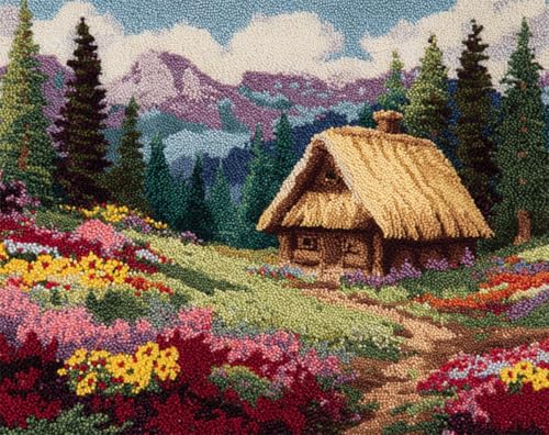 AYAOYANGGO Landschaft Latch Hook Rug Kitwaldhütte Knüpfsets,Teppiche-Häkelset Für Erwachsene Und Anfänger,Diy-Teppich-Set,Handarbeiten,Heimdekoration 23x35in AYAOYANGGO Landschaft Latch Hook Rug Kitwaldhütte Knüpfsets,Teppiche-Häkelset Für Erwachsene Und Anfänger,Diy-Teppich-Set,Handarbeiten,Heimdekoration 23x35in von AYAOYANGGO