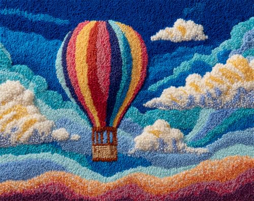 AYAOYANGGO Landschaft Teppich Knüpfen Setheißluftballon Am Strand Knüpfteppich-Sets Für Erwachsene Und Kinder,Diy-Handarbeit,Häkelteppich-Set Mit Farbig Vorgedrucktem Muster 21x29in AYAOYANGGO Landschaft Teppich Knüpfen Setheißluftballon Am Strand Knüpfteppich-Sets Für Erwachsene Und Kinder,Diy-Handarbeit,Häkelteppich-Set Mit Farbig Vorgedrucktem Muster 21x29in von AYAOYANGGO