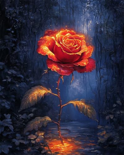 AYAOYANGGO Stickerei Set Fantasie Rote Rosen Vorgedruckte,Gestempelte Kreuzstich-Sets Für Erwachsene Und Anfänger,Zum Selbermachen,Handarbeitskunst 11CT 40x50cm AYAOYANGGO Stickerei Set Fantasie Rote Rosen Vorgedruckte,Gestempelte Kreuzstich-Sets Für Erwachsene Und Anfänger,Zum Selbermachen,Handarbeitskunst 11CT 40x50cm von AYAOYANGGO