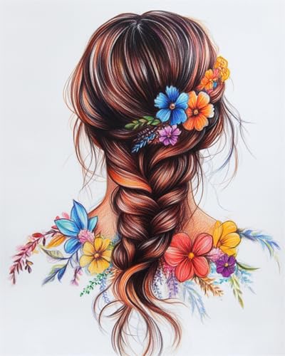 AYAOYANGGO Stickerei Set Fantasy-Mädchen Zurück Und Blumen Diy-Kreuzstichset Mit Vorgedrucktem Stickstoff,Schere Und Besticktem Faden 11CT 40x50cm AYAOYANGGO Stickerei Set Fantasy-Mädchen Zurück Und Blumen Diy-Kreuzstichset Mit Vorgedrucktem Stickstoff,Schere Und Besticktem Faden 11CT 40x50cm von AYAOYANGGO