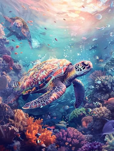 AYAOYANGGO Stickerei Set Unterwasserschildkröte Vorgedruckte,Gestempelte Kreuzstich-Sets Für Erwachsene Und Anfänger,Zum Selbermachen,Handarbeitskunst 11CT 40x50cm AYAOYANGGO Stickerei Set Unterwasserschildkröte Vorgedruckte,Gestempelte Kreuzstich-Sets Für Erwachsene Und Anfänger,Zum Selbermachen,Handarbeitskunst 11CT 40x50cm von AYAOYANGGO
