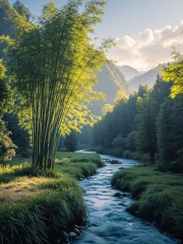 AYAOYANGGO Stickerei Set Wald Fluss Landschaft Diy-Kreuzstichset Mit Vorgedrucktem Stickstoff,Schere Und Besticktem Faden 11CT 40x50cm AYAOYANGGO Stickerei Set Wald Fluss Landschaft Diy-Kreuzstichset Mit Vorgedrucktem Stickstoff,Schere Und Besticktem Faden 11CT 40x50cm von AYAOYANGGO