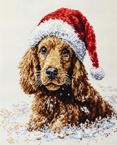 AYAOYANGGO Tier Knüpfteppich Cartoon-Hund Diy-Teppich-Set Für Erwachsene Und Kinder, Kreuzstich-Sets, Teppiche-Handarbeit Für Anfänger, Heimdekoration 23x35in von AYAOYANGGO
