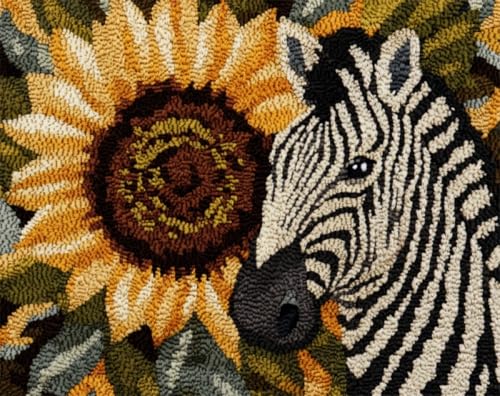 AYAOYANGGO Tier Knüpfteppichzebra Und Sonnenblumen Diy-Teppich-Set Für Erwachsene Und Kinder,Kreuzstich-Sets,Teppiche-Handarbeit Für Anfänger,Heimdekoration 21x29in AYAOYANGGO Tier Knüpfteppichzebra Und Sonnenblumen Diy-Teppich-Set Für Erwachsene Und Kinder,Kreuzstich-Sets,Teppiche-Handarbeit Für Anfänger,Heimdekoration 21x29in von AYAOYANGGO