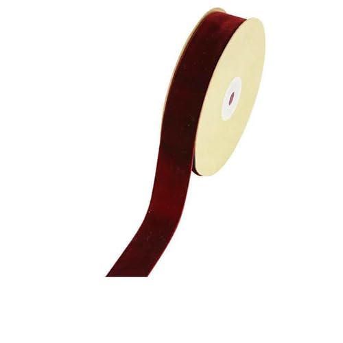 (10 Meter/Rolle) 25 mm Samtband, weihnachtliche Spitzenbänder, Geschenkdekoration, handgefertigte Weihnachts- und Partydekoration, Burgunderrot, 25 mm von AYHTUD