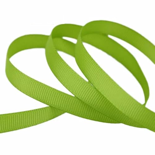 (100 Yards/Rolle) 1/4 Zoll (6 mm) Ripsband, Dekoration, Weihnachtsbänder – Fruchtgrün von AYHTUD