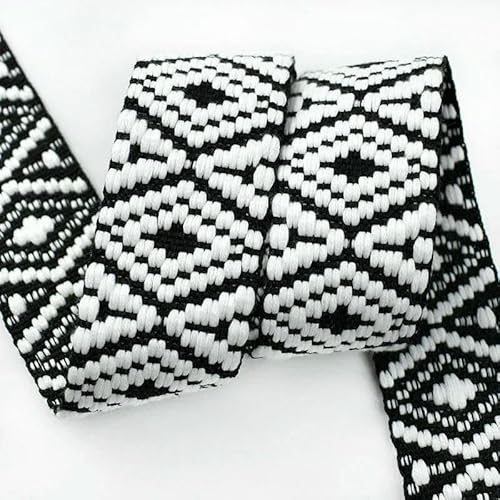 1/2/3/4/5 Meter 38 mm Jacquard-Gurtbänder für Riemen, ethnisches Band, Gepäck, dekoratives Schrägband, DIY-Nähzubehör-RD901-04-38 mm-1 Meter von AYHTUD