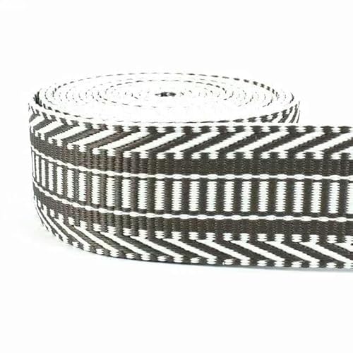 1/2/3/4/5 Meter 38 mm Jacquard-Gurtband für Gurte, ethnisches Band, Gepäck, dekoratives Schrägband, DIY-Nähzubehör, RD155, Aprikose, 38 mm, 5 Meter von AYHTUD