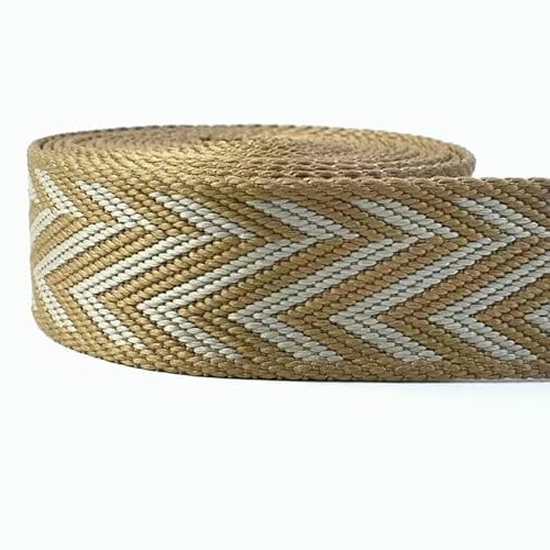 1/2/3/4/5 Meter 38 mm Jacquard-Gurtband für Gurte, ethnisches Band, Gepäck, dekoratives Schrägband, DIY-Nähzubehör – RD197 – KhakiBeige – 38 mm – 5 Meter 1/2/3/4/5 Meter 38 mm Jacquard-Gurtband für Gurte, ethnisches Band, Gepäck, dekoratives Schrägband, DIY-Nähzubehör – RD197 – KhakiBeige – 38 mm – 5 Meter von AYHTUD