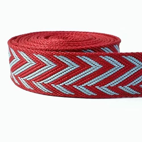 1/2/3/4/5 Meter 38 mm Jacquard-Gurtband für Riemen, ethnisches Band, Gepäck, dekoratives Schrägband, DIY-Nähzubehör – RD197 – Rotblau – 38 mm – 5 Meter 1/2/3/4/5 Meter 38 mm Jacquard-Gurtband für Riemen, ethnisches Band, Gepäck, dekoratives Schrägband, DIY-Nähzubehör – RD197 – Rotblau – 38 mm – 5 Meter von AYHTUD