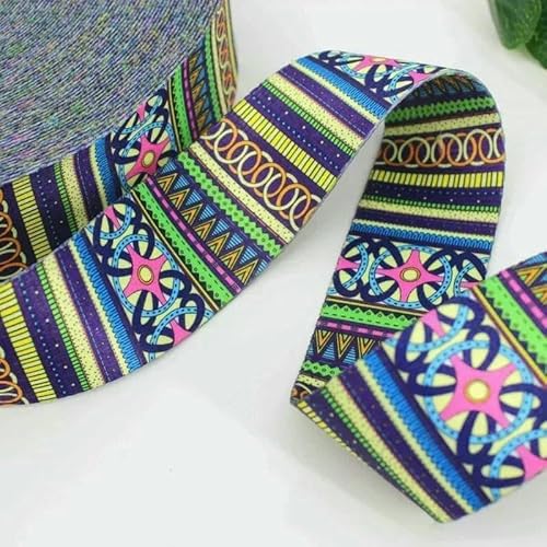 1/2 Meter 38/50 mm ethnische Nylon-Gurtbänder Jacquardband Taschengurt Gürteldekor Satinband Spitzenbesatz Nähzubehör-RD145-16-50 mm-1 Meter von AYHTUD