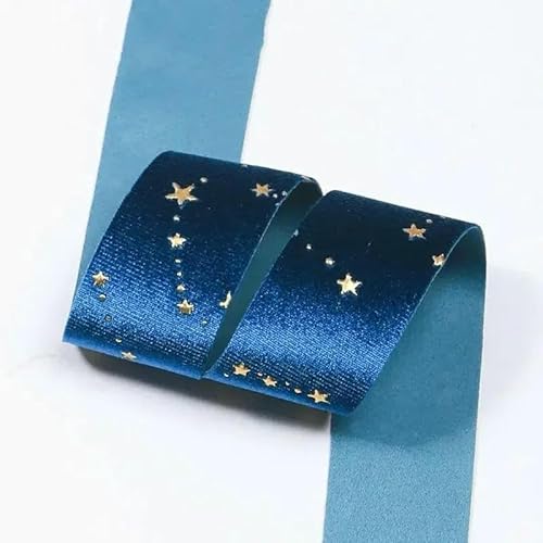 1" 1,5" glänzendes Sternenband aus Samt, handgefertigt, DIY-Haarschleifen, Haarnadel, Schmuckzubehör, Nähmaterial, 10 Yards, Pfauenblau, 3,8 cm 1" 1,5" glänzendes Sternenband aus Samt, handgefertigt, DIY-Haarschleifen, Haarnadel, Schmuckzubehör, Nähmaterial, 10 Yards, Pfauenblau, 3,8 cm von AYHTUD