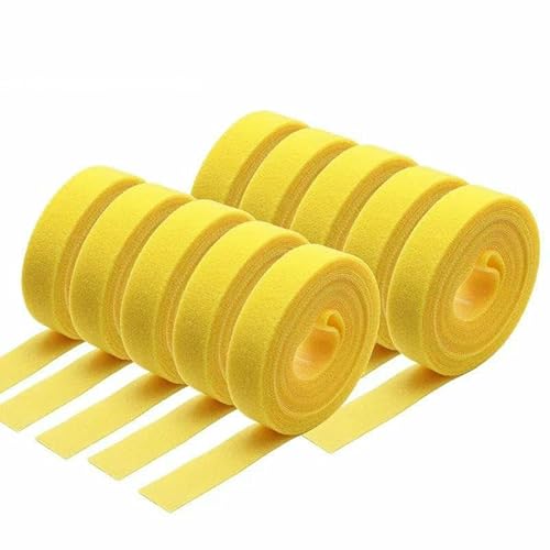 1~30R 5 m/Rolle, wiederverwendbarer Kabelbinder, Hakenschlaufe, Draht-Organizer, Management, Breite 10~25 mm, selbstklebender Befestigungsstreifen zum Selbermachen, Nylonband, Gelb 1~30R 5 m/Rolle, wiederverwendbarer Kabelbinder, Hakenschlaufe, Draht-Organizer, Management, Breite 10~25 mm, selbstklebender Befestigungsstreifen zum Selbermachen, Nylonband, Gelb von AYHTUD