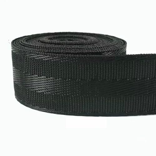 1–5 m, 25/32/38 mm, Nylon-Gurtbänder, 1,2 mm dick, schwarzes Gurtband, Rucksack-Schrägband, DIY-Nähzubehör, Schwarz, 32 mm, 2 Meter von AYHTUD