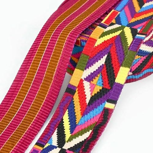 1–5 m, 32–50 mm, Nylon-Jacquard-Gurtband, Rucksackband, Hundeleinenband, Kleidungsdekoration, Gürtel, Nähbesätze, farbig, 50 mm, 5 Meter von AYHTUD