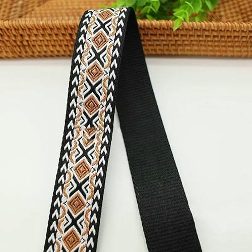 1–5 m, 38/50 mm, ethnisches Jacquard-Gurtband für Taschengurte, Ersatzbänder, Kleidungsdekor, Gürtel, Schrägband, DIY-Nähzubehör, 01–38 mm, 5 Meter von AYHTUD