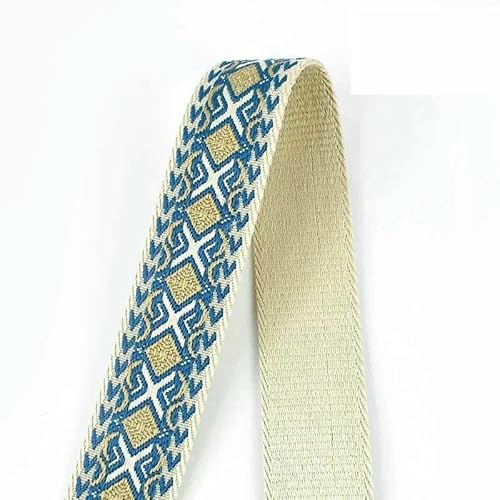 1–5 m, 38/50 mm, ethnisches Jacquard-Gurtband für Taschengurte, Ersatzbänder, Kleidungsdekor, Gürtel, Schrägband, DIY-Nähzubehör, 11–38 mm, 5 Meter von AYHTUD