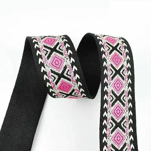 1–5 m, 38/50 mm, ethnisches Jacquard-Gurtband für Taschengurte, Ersatzbänder, Kleidungsdekor, Gürtel, Schrägband, DIY-Nähzubehör, 12–50 mm, 4,0 Meter von AYHTUD