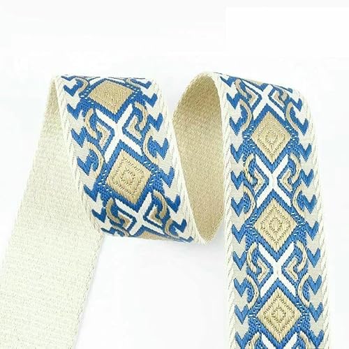 1–5 m, 38/50 mm, ethnisches Jacquard-Gurtband für Taschengurte, Ersatzbänder, Kleidungsdekor, Gürtel, Schrägband, DIY-Nähzubehör, 7–50 mm, 5 Meter von AYHTUD