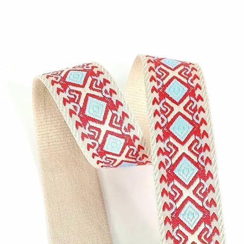 1–5 m, 38/50 mm, ethnisches Jacquard-Gurtband für Taschengurte, Ersatzbänder, Kleidungsdekor, Gürtel, Schrägband, DIY-Nähzubehör, 9–50 mm, 2 Meter von AYHTUD