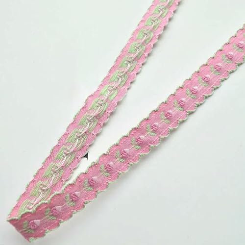 1 Meter Blumenstickerei Jacquard-Spitzenband DIY Bastelverpackung Haarschmuck Nähdekormaterialien-12-L von AYHTUD
