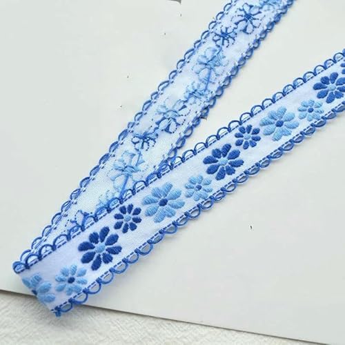 1 Meter Blumenstickerei Jacquard-Spitzenband DIY Bastelverpackung Haarschmuck Nähdekormaterialien-14-L von AYHTUD
