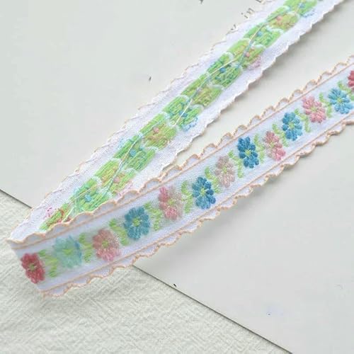 1 Meter Blumenstickerei Jacquard-Spitzenband DIY Bastelverpackung Haarschmuck Nähdekormaterialien-18-L von AYHTUD