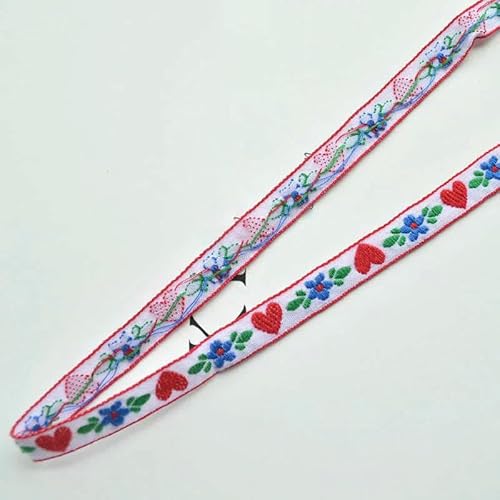 1 Meter Blumenstickerei Jacquard-Spitzenband DIY Bastelverpackung Haarschmuck Nähdekormaterialien-5-L von AYHTUD