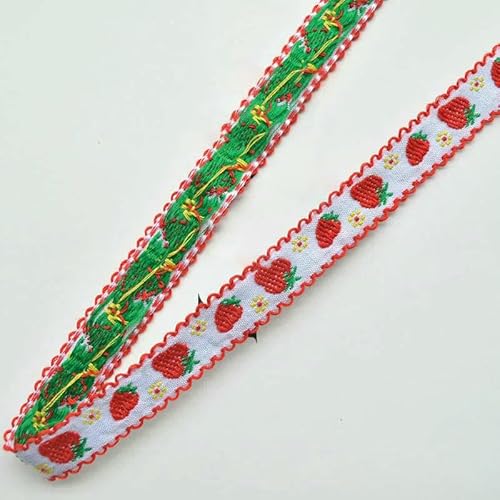 1 Meter Blumenstickerei Jacquard-Spitzenband DIY Bastelverpackung Haarschmuck Nähdekormaterialien-6-L von AYHTUD