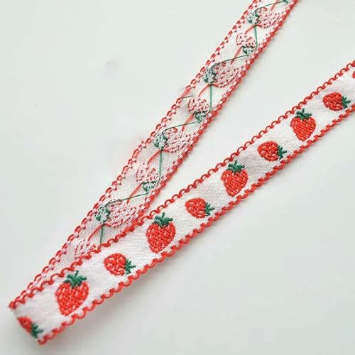 1 Meter Blumenstickerei Jacquard-Spitzenband DIY Bastelverpackung Haarschmuck Nähdekormaterialien-7-L von AYHTUD