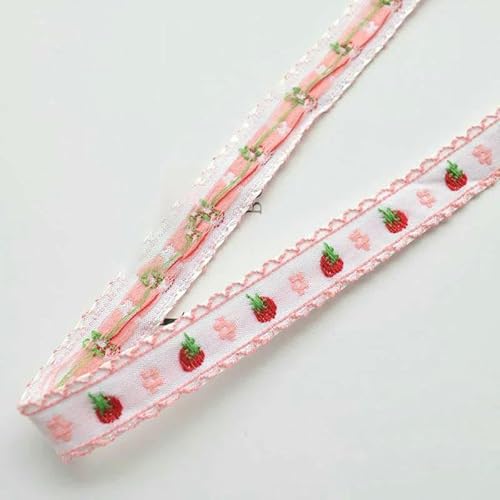 1 Meter Blumenstickerei Jacquard-Spitzenband DIY Bastelverpackung Haarschmuck Nähdekormaterialien-8-L von AYHTUD