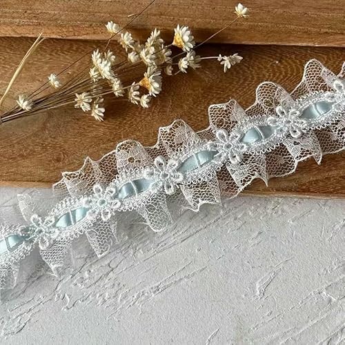 1 Meter Spitzenband der Blue Series, handgefertigt, DIY, dekorativer Rocksaum, Kleidungszubehör, plissierte Rüschen, breit, Blau, 17–4 cm, a, 1 Meter 1 Meter Spitzenband der Blue Series, handgefertigt, DIY, dekorativer Rocksaum, Kleidungszubehör, plissierte Rüschen, breit, Blau, 17–4 cm, a, 1 Meter von AYHTUD