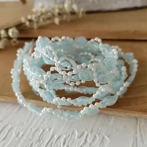 1 Meter Spitzenband der blauen Serie, Zubehör, handgefertigt, DIY, dekorativer Rocksaum, Kleidungszubehör, Plissee-Rüschen, breit, blau, 17–4 cm, 1 Meter 1 Meter Spitzenband der blauen Serie, Zubehör, handgefertigt, DIY, dekorativer Rocksaum, Kleidungszubehör, Plissee-Rüschen, breit, blau, 17–4 cm, 1 Meter von AYHTUD