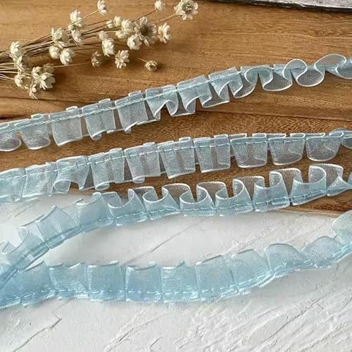 1 Meter Spitzenband der blauen Serie, Zubehör, handgefertigt, DIY, dekorativer Rocksaum, Kleidungszubehör, Plissee-Rüschen, breit, blau, 22–1,3 cm, 1 Meter 1 Meter Spitzenband der blauen Serie, Zubehör, handgefertigt, DIY, dekorativer Rocksaum, Kleidungszubehör, Plissee-Rüschen, breit, blau, 22–1,3 cm, 1 Meter von AYHTUD