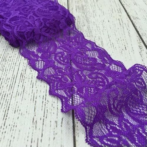 1 Packung = 10 Yards, 24 Farben, 3 Zoll, Tüll-Spitzenbesatz, Spitzenband für Ornamente, elastische Spitze, Stretch für Haarschmuck für Mädchen, G, 8 cm breit 1 Packung = 10 Yards, 24 Farben, 3 Zoll, Tüll-Spitzenbesatz, Spitzenband für Ornamente, elastische Spitze, Stretch für Haarschmuck für Mädchen, G, 8 cm breit von AYHTUD