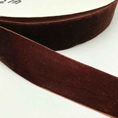 10/15/20/25/38 mm, farbiges, einseitiges Polyester-Samtband für Schleifen, Weihnachtsbänder, Partydekorationen, 14–20 mm (5 Yards) von AYHTUD