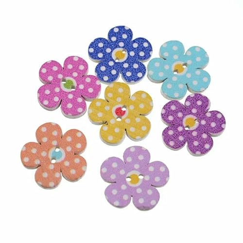 10/50 Stück Blumen-Holzknöpfe mit 2 Löchern für Scrapbooking, Basteln, DIY, Kinderkleidung, Nähzubehör, Knopfdekoration, 1, 20 mm, 50 Stück 10/50 Stück Blumen-Holzknöpfe mit 2 Löchern für Scrapbooking, Basteln, DIY, Kinderkleidung, Nähzubehör, Knopfdekoration, 1, 20 mm, 50 Stück von AYHTUD