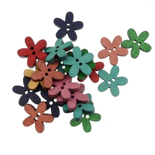 10/50 Stück Blumen-Holzknöpfe mit 2 Löchern für Scrapbooking, Basteln, DIY, Kinderkleidung, Nähzubehör, Knopfdekoration, 12, 20 mm, 50 Stück 10/50 Stück Blumen-Holzknöpfe mit 2 Löchern für Scrapbooking, Basteln, DIY, Kinderkleidung, Nähzubehör, Knopfdekoration, 12, 20 mm, 50 Stück von AYHTUD